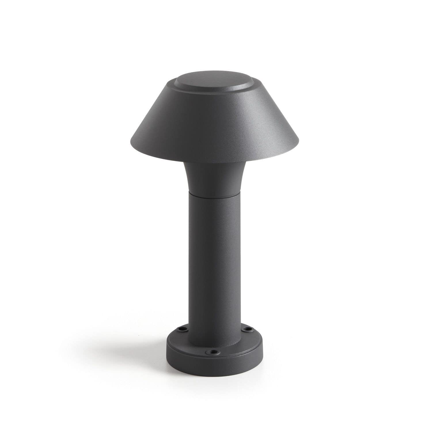 Palo della luce da giardino BUCKET antracite LED SMD 10.50W faro da esterno IP65 (H.30cm). Beacon o over-wall orientato per cortili, murales, portici e terrazze.