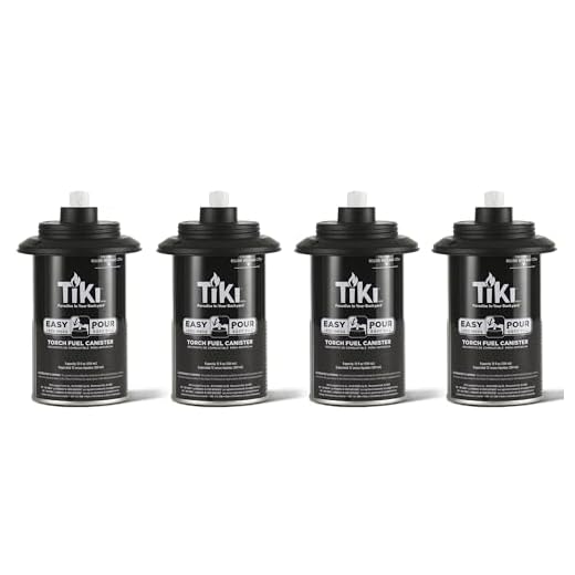 TIKI 1317221 12 oz. Torch Replacement Canister with Easy Pour System, 12 Ounce (Pack of 4)