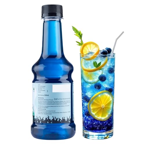 Image of Zone Blueberry Syrup 300ml | Fresh Blueberries Flavor for Mocktails, Cocktails, Lemonades, Iced Teas & More | Non Alcoholic, More Servings, Premium Taste, Great Value | 12+ Flavours