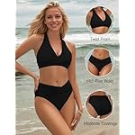 Sopliagon Women's Bikini Sets Twist Front Two Piece Swimsuit Halter Bathing Suit - Image 5