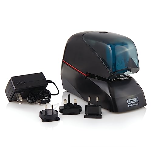 Rapid 5080e Professional Electric Cartridge Stapler, 90 Sheet Capacity, Black, Includes 1 Cartridge with 5000 Staples (90147)