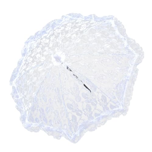 Katutude Spitzenstickerei-Regenschirm Vintage-Spitzenschirm-Sonnenschirm handgefertigter Blumenstickerei-Sonnenschirm Hochzeit Braut Blumen-Spitzenschirme Spitze-Hochzeitsschirm