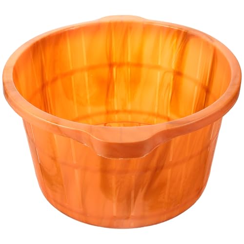 Bassin de bain de pieds en plastique Mobestech grand format effet bois pour massage