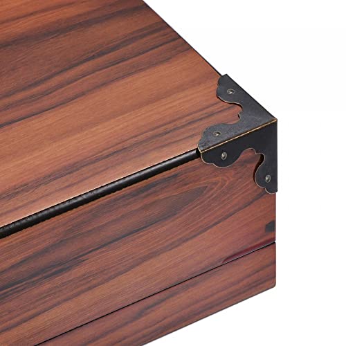 Image of uxcell 33x33x33mm Metal Box Corner Protectors Edge Guard Bronze Tone 8pcs