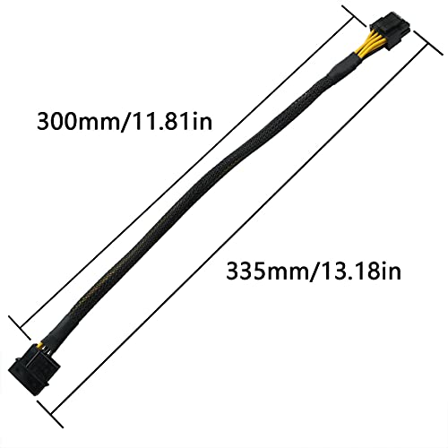 Adaptador de energía Molex Male a CPU 8(4+4) Pin 30cm miniatura 2