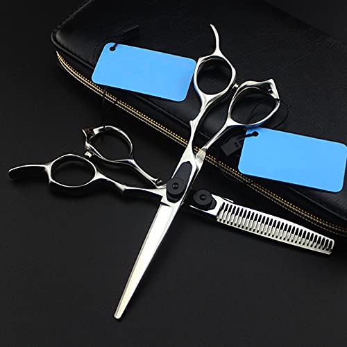 Tijeras de peluquería japonesas de Acero de 6 Pulgadas, Tijeras de barbero para entresacar el Cabello, Set de peluquería.