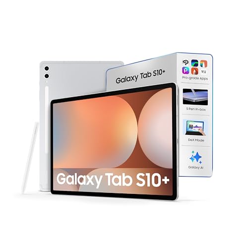 Image of Samsung Galaxy Tab S10 Plus [Smartchoice], S Pen in-Box, 31.5 cm (12.4 inch) Dynamic AMOLED 2X Display, 12 GB RAM, 256 GB Storage, Wi-Fi Tablet, Platinum Silver
