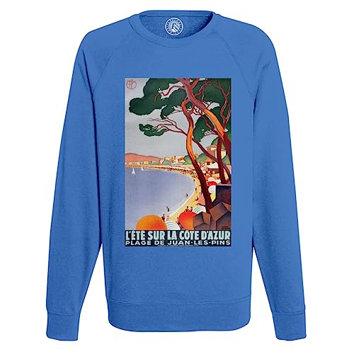 Sweat shirt homme été nostalgie Côte d'Azur et voyage rétro 30's