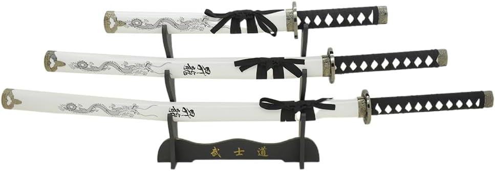 Snake Eye Tactical Two Tone Dragon Design 3 Piece Samurai Katana Set