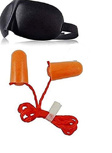 Alfa MartCombo Sleeping Masks,Eye Mask Silk Sleep Mask,Soft Eye Mask with Adjustable Head Strap Deep Rest Masks for Eyeshade Night Eye Cover for Traveling Shift Work and Meditation With Free Ear Plug