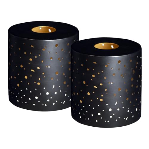 2 Pack Small Metal Lamp Shades, Cylinder Metal - image 1