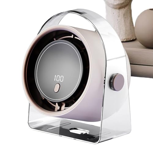 Ventilador de la mesa | 6.69 pulgadas Ventilador de aire de aire | Fans oscilantes de mesa | con diseño sin hoja para enfriamiento seguro de 1200 mAh Batería recargable Configuración de 100 velocidade