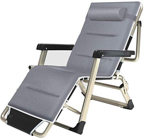 Yuany - Silla de exterior reclinable, sillas plegables para exteriores, sillón individual acolchado, silla balancín portátil, cojín reclinable