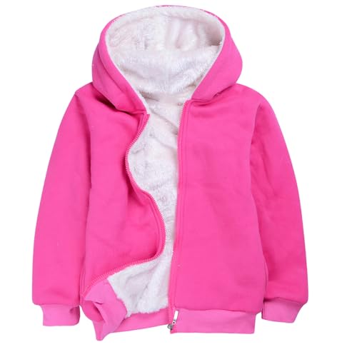 Veste en coton chaud pour stopper le froid et le vent chez les enfants de 6-7 ans rose