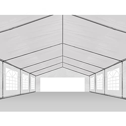 American Phoenix Party Tent 16X32 Heavy Duty Large White Canopy Commercial Fair Shelter Wedding Events Tent - White With Blue #TOP2