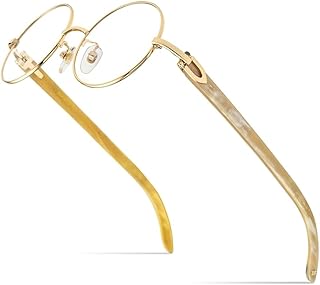 Montura de gafas para hombre y mujer, anteojos redondos, gafas de lujo