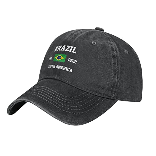 fifbird Gorra de béisbol unisex con la bandera de Brasil y Brasil, ajustable, transpirable, para mujeres y hombres adultos