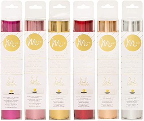 Heidi Swapp - MINC Reactive Foil - Six 6.25 x 5 Rolls - Hot Pink, Light Pink, Gold, Red, Rose Gold, Silver