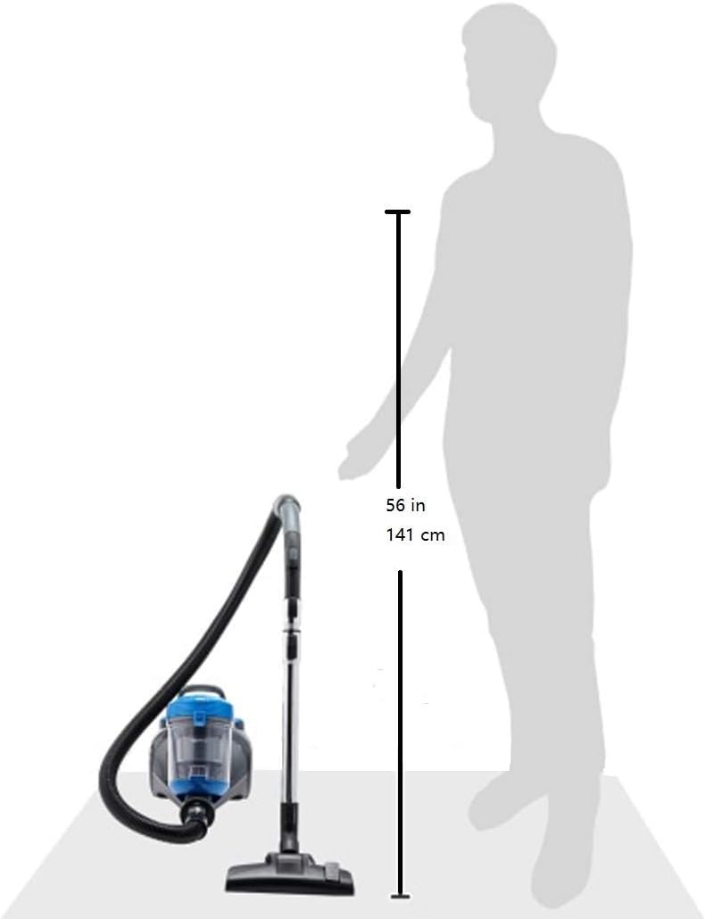 Amazon Basics, aspirapolvere cilindrico senza sacchetto 15KC-71EU4, potente per pavimenti duri e tappeti, filtro Hepa, compatto e leggero, 700 W, 1.5 L, Nero/Blu Amazon Basics, aspirapolvere cilindrico senza sacchetto 15KC-71EU4, potente per pavimenti duri e tappeti, filtro Hepa, compatto e leggero, 700 W, 1.5 L, Nero/Blu