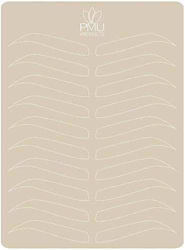 Premium Microblading Practice Skin For Cosmetic Tattooing | Dotted Version (White - 5)