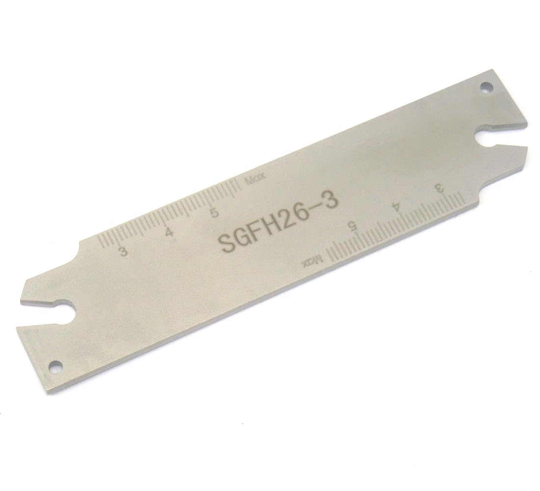 SGFH26-3 SGFH326 3mm Part Off Blade Grooving Cut Off Plate Tool Holder CNC Lathe, Gray