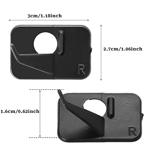 6Pcs Pfeilauflage für Recurve Bogen, Kunststoff Bogenschießen Pfeilstütze für zusammengesetzte Bögen, Schwarze Recurve Bogenpfeilstütze mit klebendem Rücken, Jagdschießen Zielzubehör für rechte Hand