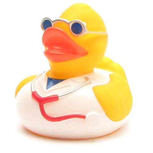 DUCKSHOP Rubber Duck Doctor I Squeaky Duck I I L 8.5 cm