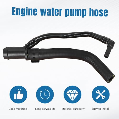 LoloWheat LR012636 Engine Water Pump Hose Black Engine Cooling Climate Control Rubber Parts Resist Cracking and Leaking Compatible with Land Rover Range Rover 5.0L LR4 2010 2011 2012 2013 - Thumbnail 6
