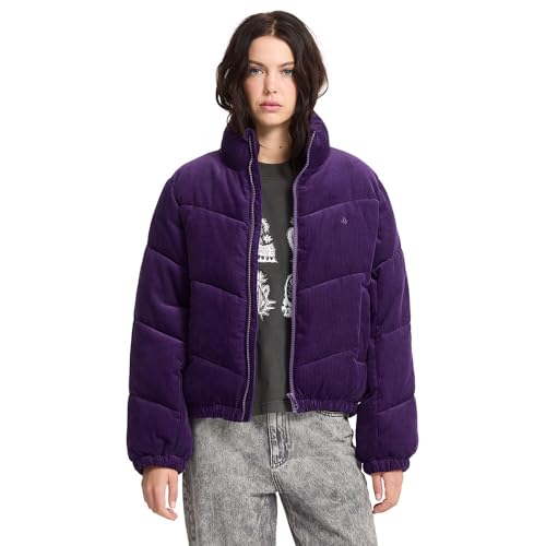 Veste Cord'n Stone Puff Volcom Velours Côtelé Matelassé Violet S