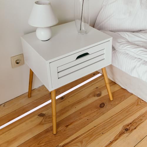 SHOWERORO Tubo organizador de cables autoadhesivo de PVC, 2m, 10x6mm, blanco para gestión de cables en hogar y oficina miniatura 4