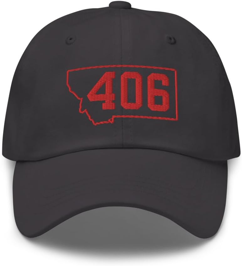 Area Code 406 Hat Yellowstone Montana Area Code State of Montana Dad Cap Embroidered Dad Hat Baseball Cap