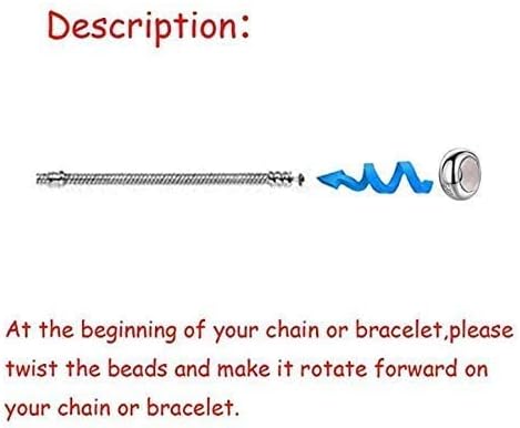 2Pcs Round Rubber Spacer Charms 925 Sterling Silver Stopper Bead Charms for Pandora 3mm Snake Chain Bracelet - Image 3