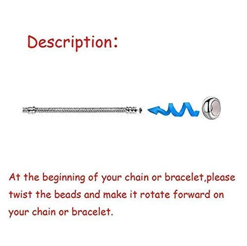 2Pcs Round Rubber Spacer Charms 925 Sterling Silver Stopper Bead Charms for Pandora 3mm Snake Chain Bracelet3