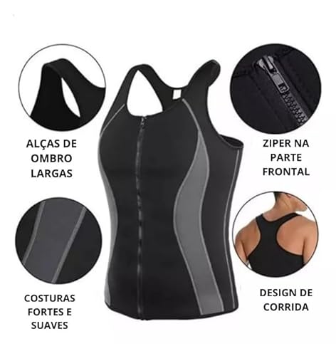 Traje de Sauna Para Homens Colete Masculino Sauna Modelador Regata Térmica Modeladora Colete De Trei