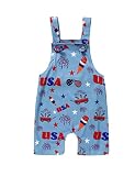 4th of July Baby Boy Bib Overalls American Flag Romper Strap Jumpsuit Independence Day outfit Summer