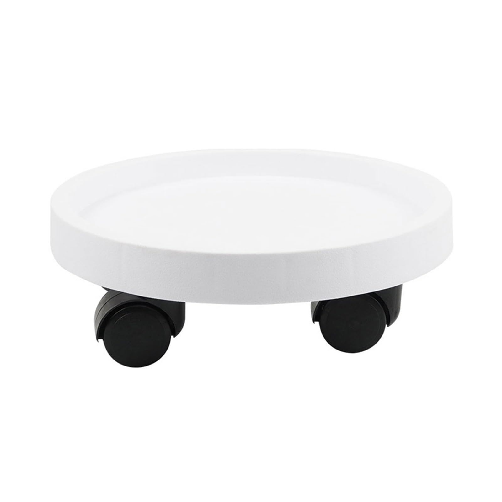 K5C7S3W9D6 plant dish saucer Round Movable Flower Pot Stand Tray, with Wheels Planter Bonsai Saucer Base(White,Large)