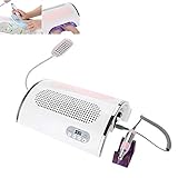FUNCIÓN MUILT: Puede curar el esmalte de uñas, pulir, absorber el polvo, la luz y cargar el teléfono móvil. Ideal para cualquier manicurista profesional o principiante. El taladro ligero hace que trabajar todo el día sea fácil. Con un cajón para recoger el polvo , el tratamiento es más conveniente. Es fácil de transportar y manejable, ideal para el uso en el hogar y en el salón de uñas profesional.