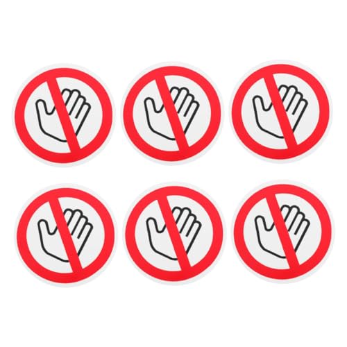 BESTonZON Adesivi Di Avvertimento Sicurezza Non Toccare 6 Pezzi 30mm Adesivo Vinile Resistente Per Ragazzo Ragazza Casa Scuola Macchinari