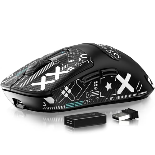 Image of ATTACK SHARK X3 Pro 4K /8K Hz Mouse, 49g SUPERLIGHT, PixArt PAW3395 Gaming Sensor, BT /2.4G Wireless /Wired Gaming Mouse, 6 Adjustable DPI Up to 26000, 200 Hours Battery (Black)
