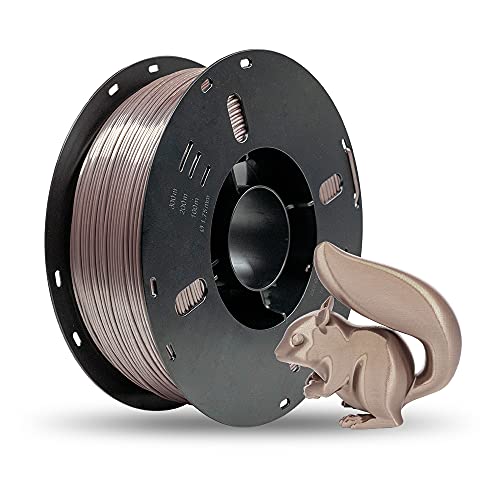 VOXELAB Filament PLA pour imprimante 3D, filament de soie PLA de 1,75 mm, 1 kg, 1 bobine, 1 bobine, matériau d'impression 3D, précision dimensionnelle +/- 0,05 mm (café) Cover