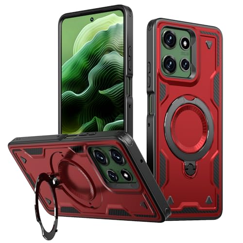 Coque Moto G 5G 2025 antichoc rouge aimantée pour homme et femme