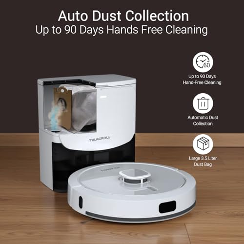 Image of MILAGROW iMap G5 ECO Robot Vacuum & Mop 2026 Edition | 14000Pa, Auto-Empty Dust Station, Floating Brush for Uneven Floors, Hands Free RT2R 4.0 Navigation, Wi-Fi /App /Voice