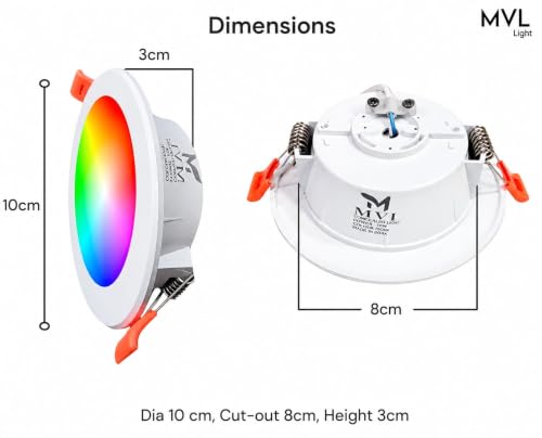 Image of 7Watt 7 in 1 Multicolor Ceiling Downlight Pack of 4