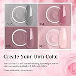 AZUREBEAUTY Dip Powder Nail Kit, 4 Colors Gentle Nude Pink Neutral Skin Dipping Powder System Liquid Set Recycling Tray with Base & Top Coat Activator for French Nail Art Manicure Salon DIY at Home - Image 2