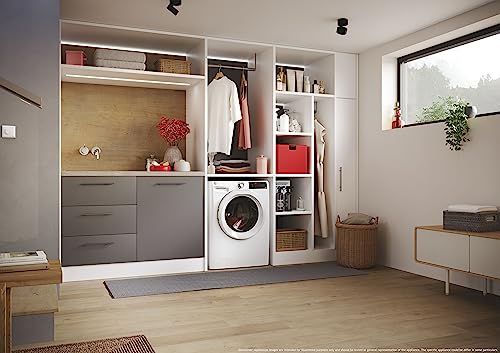 Hoover H-WASH 300 H3WP 4134TAM/1-S Waschmaschine/Energieeffizienzklasse A/Füllmenge 13 kg/Smarte Bedienung mit NFC-Technologie/BPM Inverter-Motor/Symbolblende