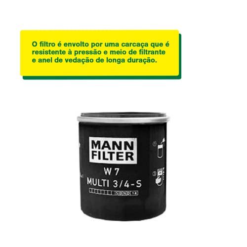 MANN-FILTER Original, Filtro blindado do Óleo, W7MULTI3/4-s para ALFA ROMEO, CHRYSLER e FIAT