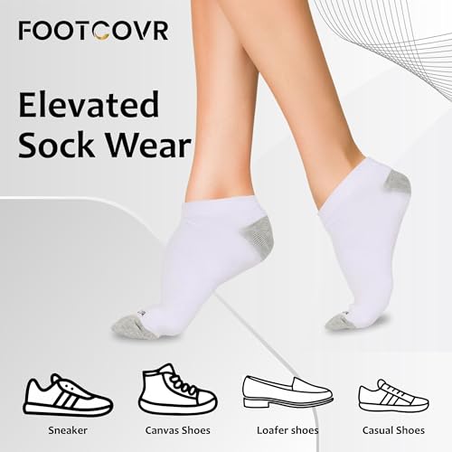 Premium Cotton Low Ankle Socks for Women & Men - 6 Pairs Ultra Soft Low Ankle Socks - for Size 6-123