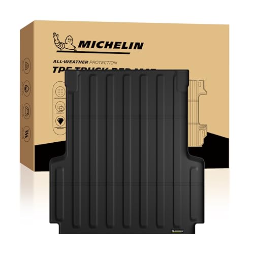 MICHELIN Truck Bed Mat for 2026 2025 2020-2024 Jeep Gladiator JT All-Weather Truck Bed Liner Custom Fit Durable TPE Bedliner Non-Slip