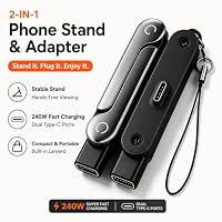 Avigers 360° USB-C Handyhalter-Adapter, 240W Laden, Schwarz – Ansicht 2