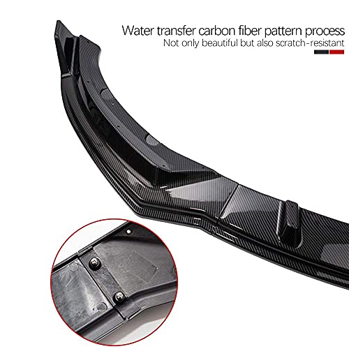 Speedpark For Tesla Model 3 Front Bumper Lip Kit Car Glossy Mods Spoilers Fit For 2017-2023 Tesla Model 3 Accessories (Glossy Carbon Fiber Pattern) #TOP2